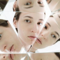 face with multiple reflections