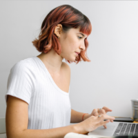 woman at desk