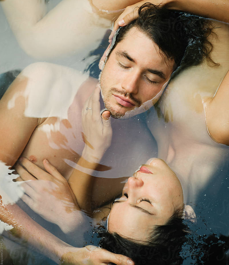 couple in water