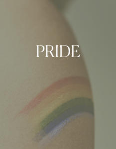 a shoulder with a rainbow painted on
