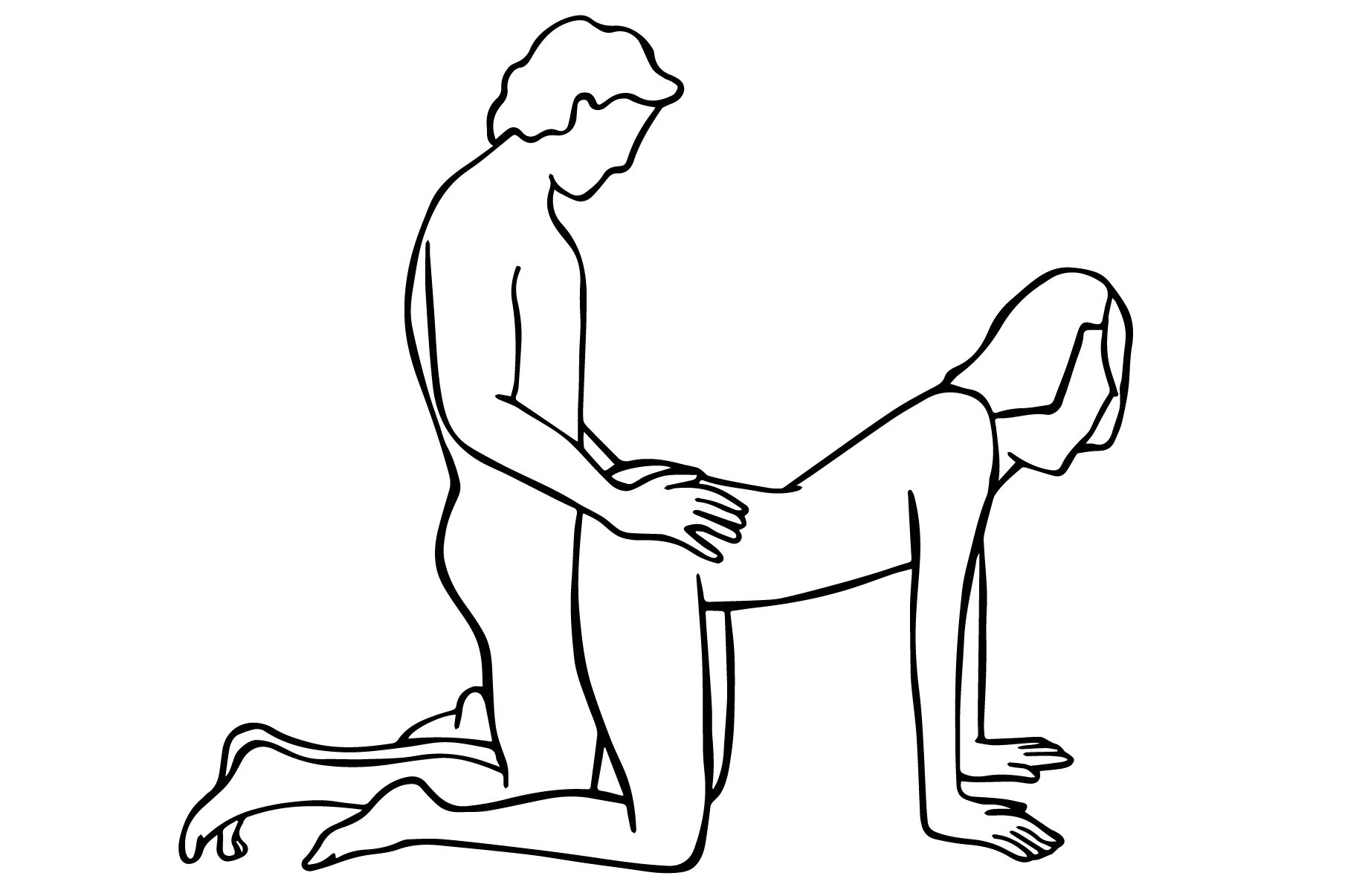 Illustration of doggy style sex position