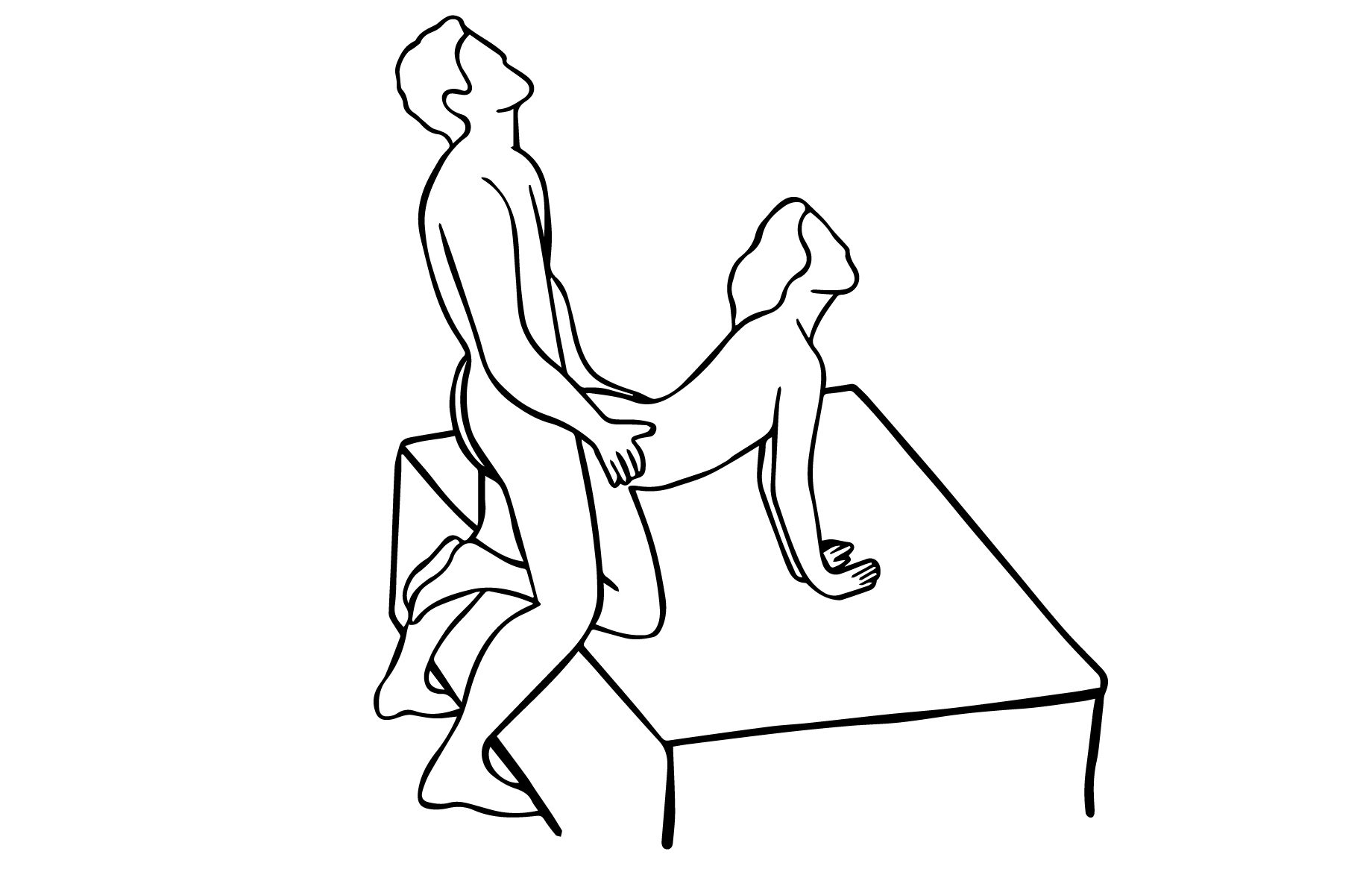 Illustration of standing doggy style sex position