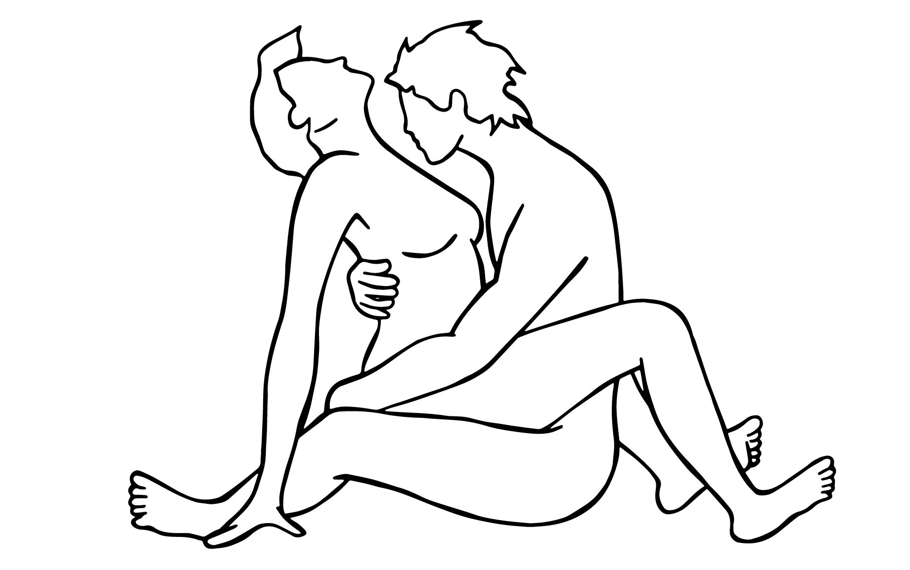 Illustration of lotus sex position