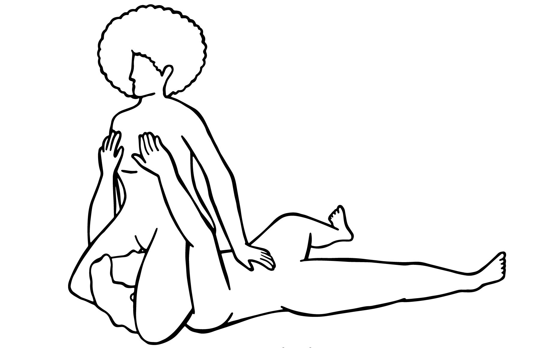 Illustration of face sitting sex position